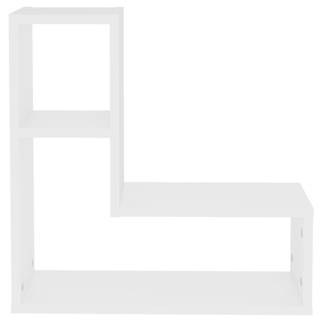 807214 vidaXL Wall Shelves 2 pcs White 50x15x50 cm Engineered Wood