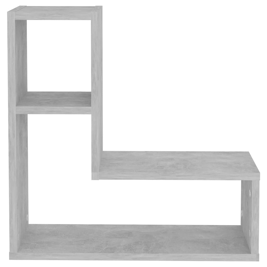 Étagère murale 2 pcs Béton Gris 50x15x50 cm Bois d'ingénierie