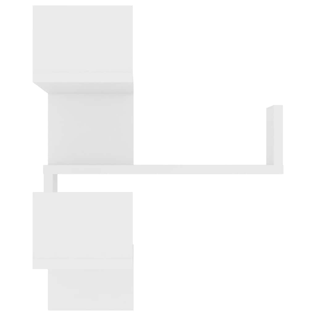 Wall Corner Shelf 2 pcs White 40x40x50 cm Engineered Wood
