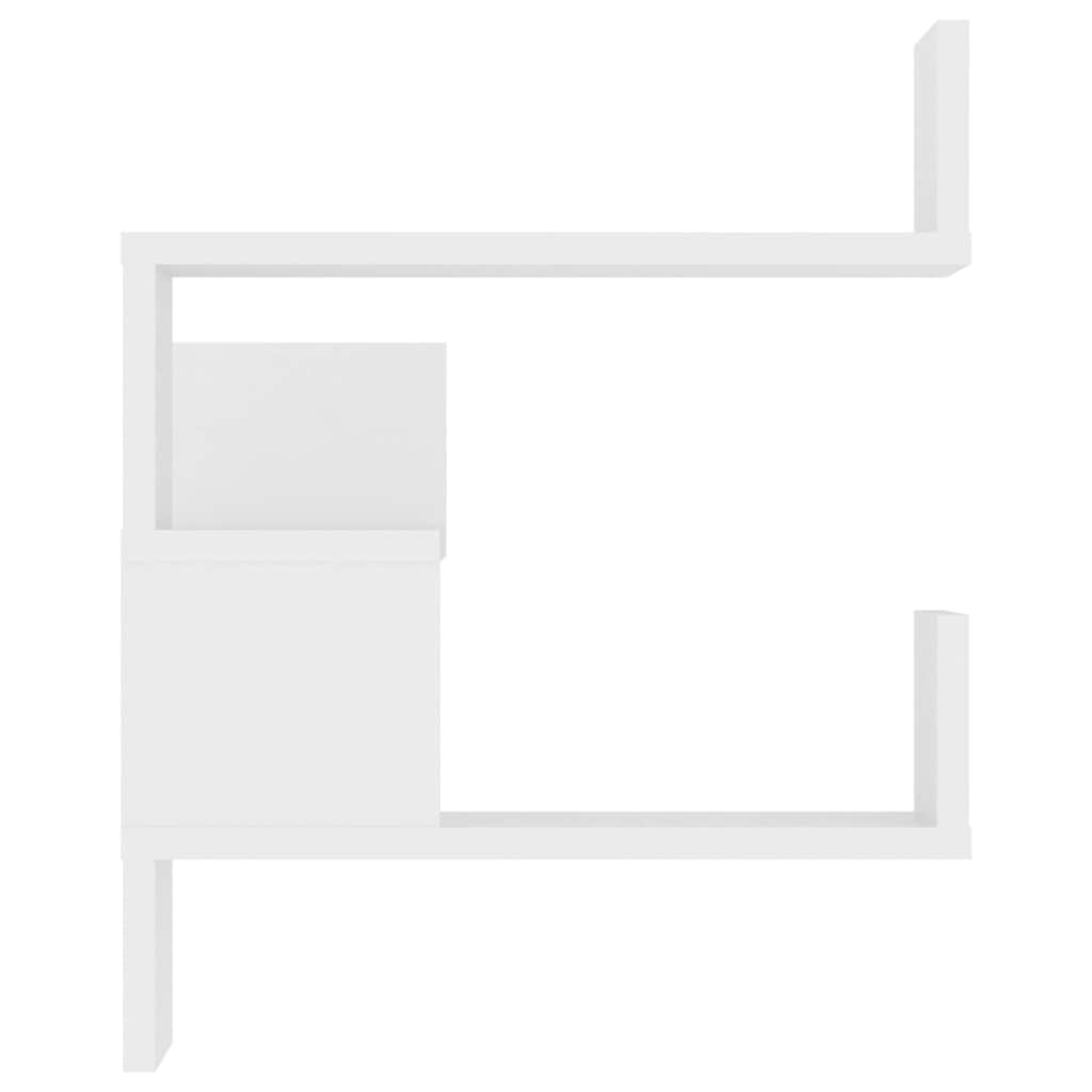 Wall Corner Shelf 2 pcs White 40x40x50 cm Engineered Wood