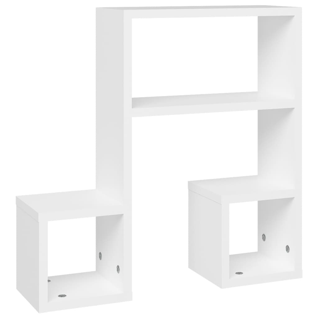 vidaXL Wall Shelf 2 pcs White 50x15x50 cm Engineered Wood