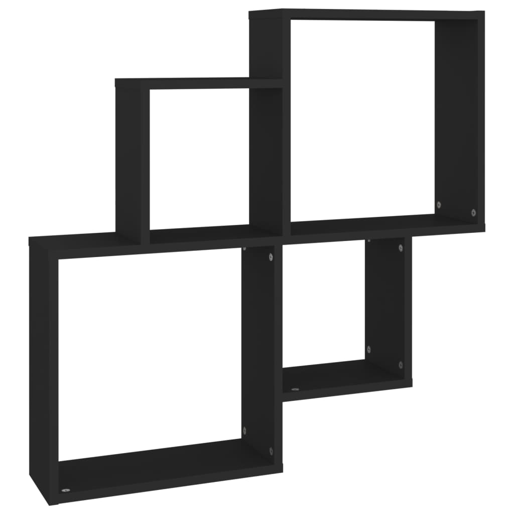 Wall Cube Shelf | Black | Engineered wood | Medium | Wall mounting