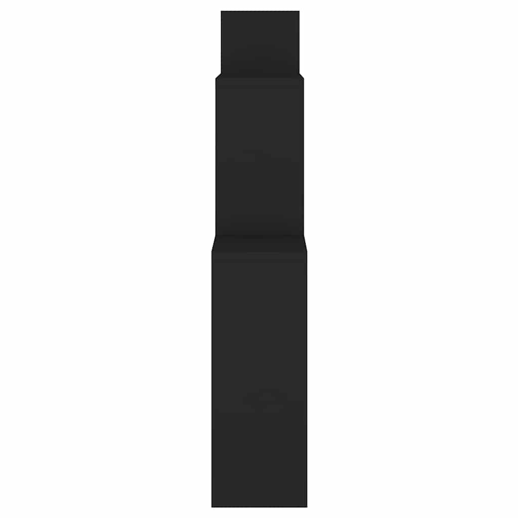 807260 vidaXL Wall Cube Shelf Black 80x15x78,5 cm Engineered Wood
