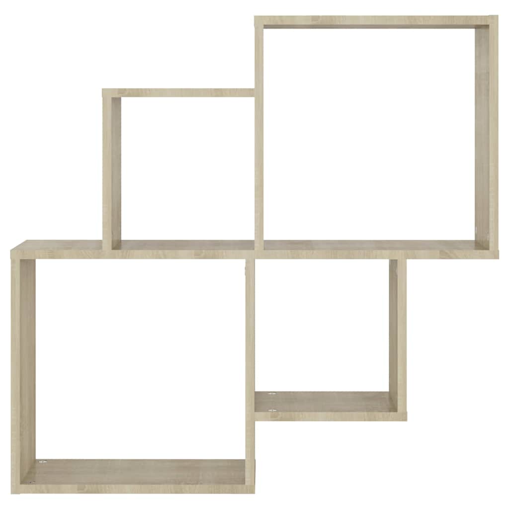 807262 vidaXL Wall Cube Shelf Sonoma Oak 80x15x78,5 cm Engineered Wood