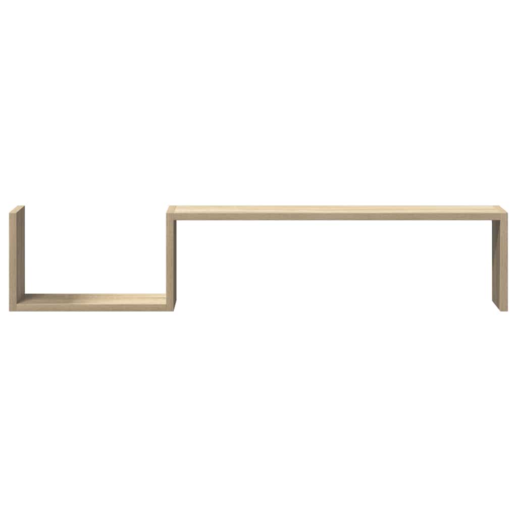 Wall Shelf 2 pcs Sonoma Oak 100x15x20 cm Engineered Wood