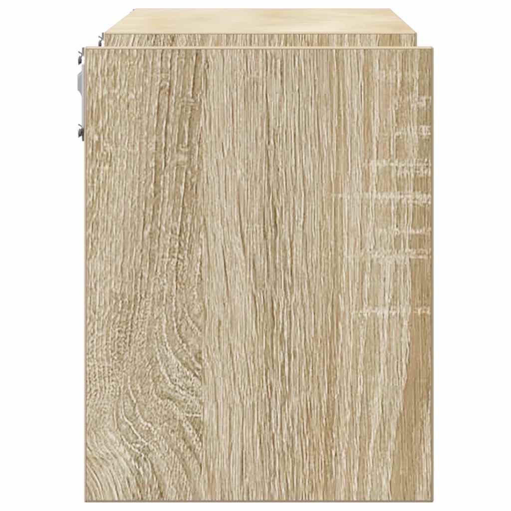 Wall Shelf 2 pcs Sonoma Oak 100x15x20 cm Engineered Wood