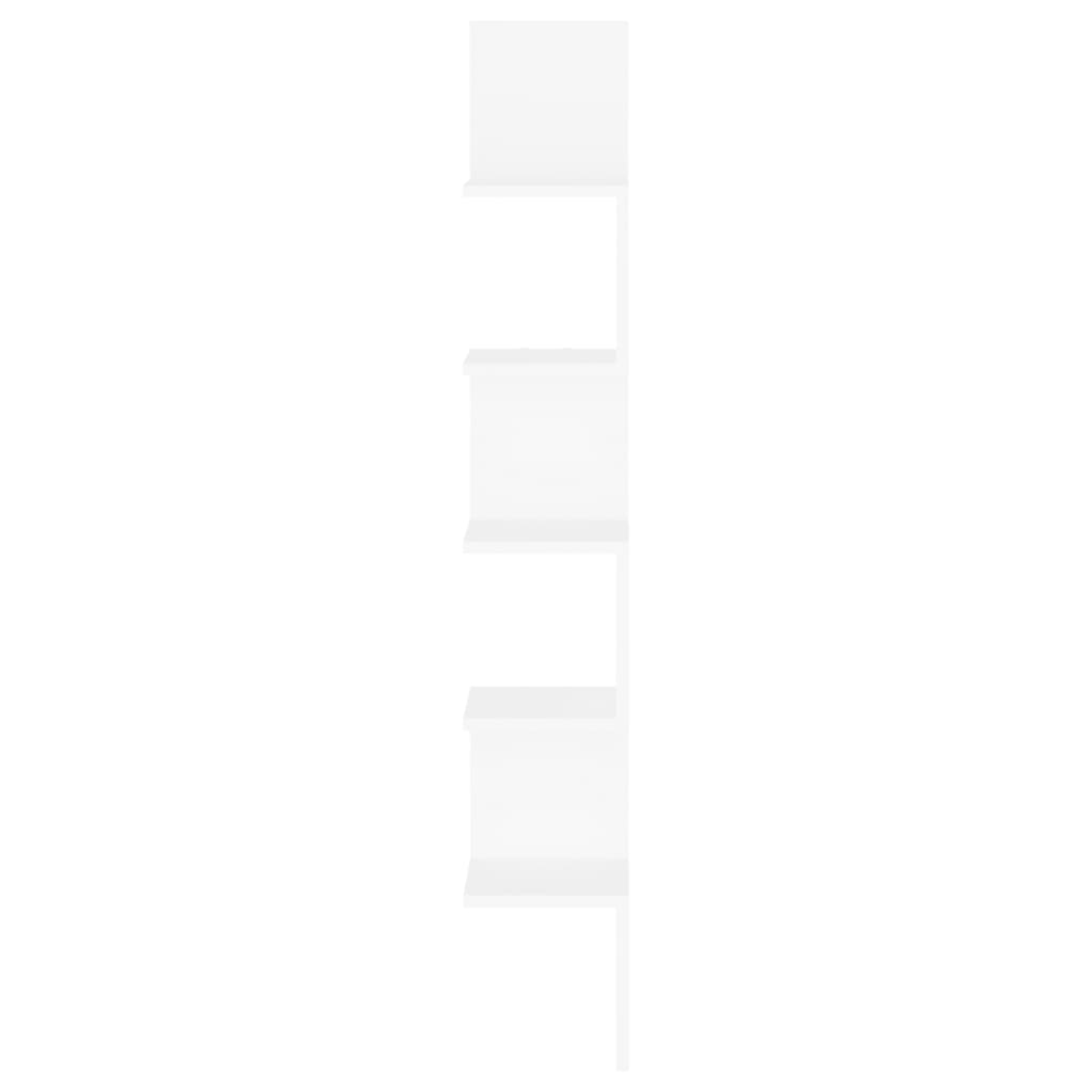 807277 vidaXL Wall Corner Shelf White 20x20x127,5 cm Engineered Wood