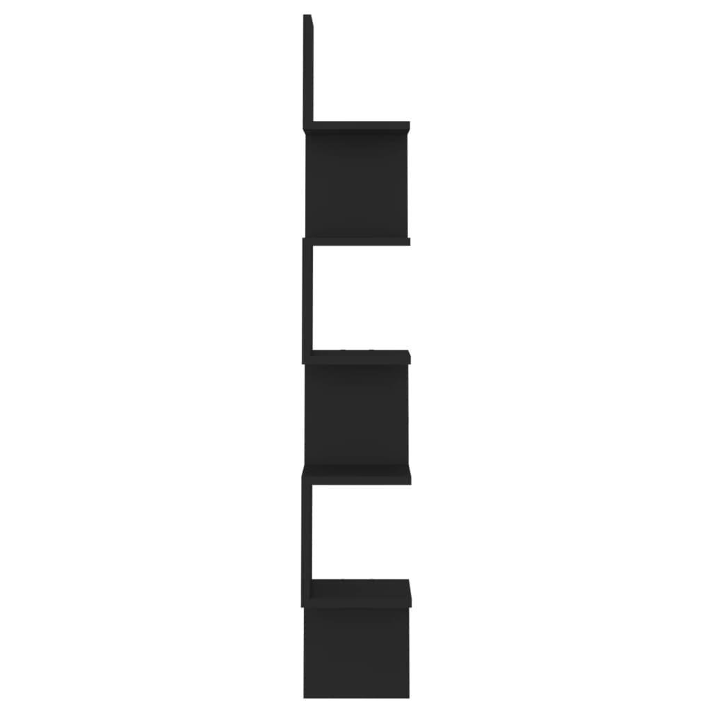 Wall Corner Shelf | Black | Engineered wood | 20 x 20 x 127.5 cm