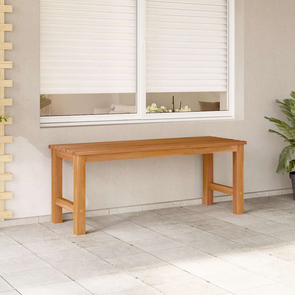 Bench | Brown | Solid Teak Wood | 114 cm | Strong | Bench | Rectangular