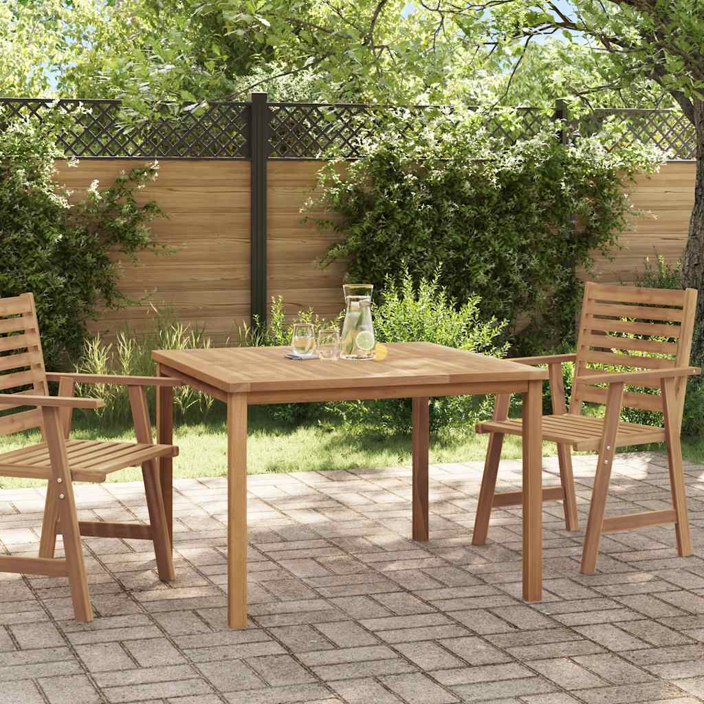 316637 vidaXL Garden Dining Table 110x110x77 cm Solid Teak Wood