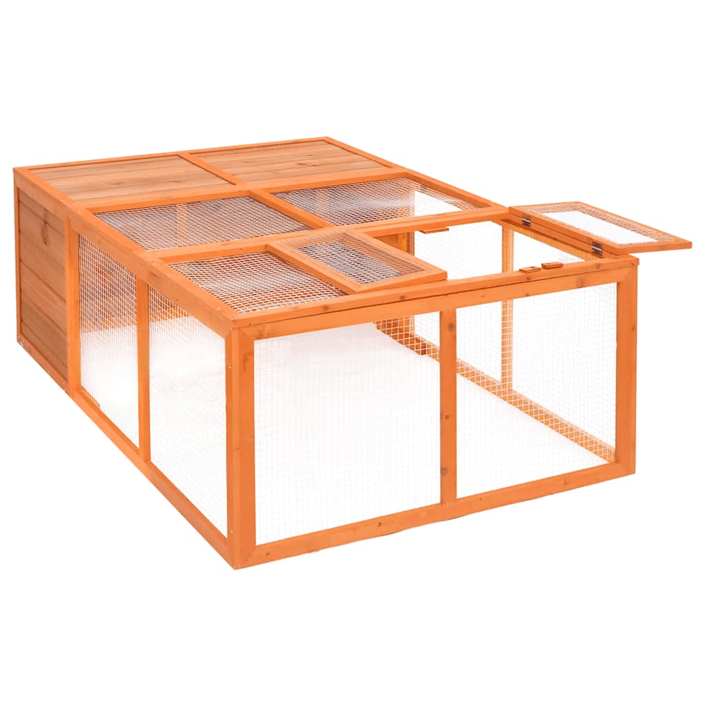 Garden Animal Cage 150x100x50 cm Solid Firwood