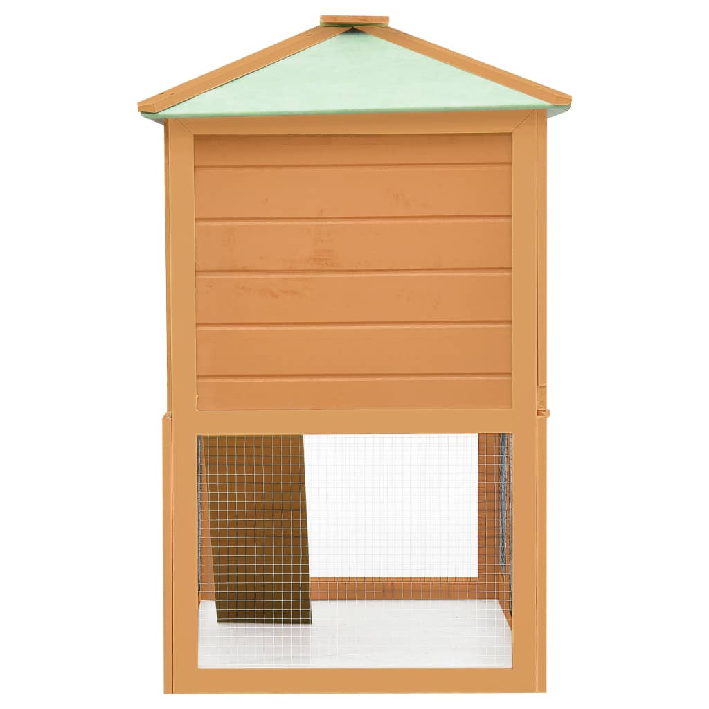 vidaXL Animal Rabbit Cage Double Floor Solid Fir Wood