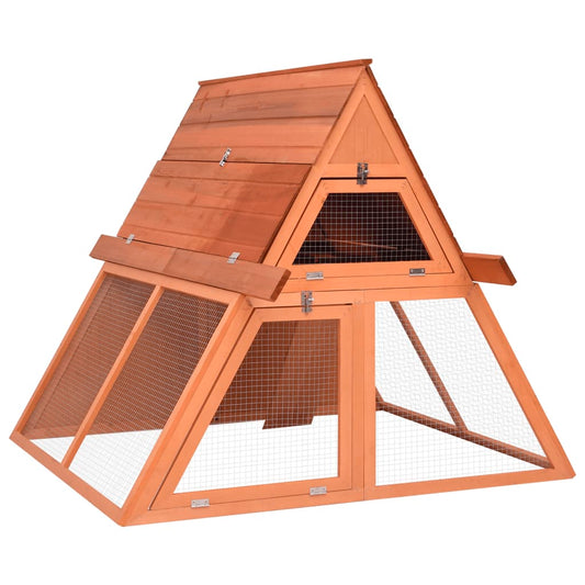 vidaXL Rabbit Hutch 152x127x109.5 cm Solid Firwood