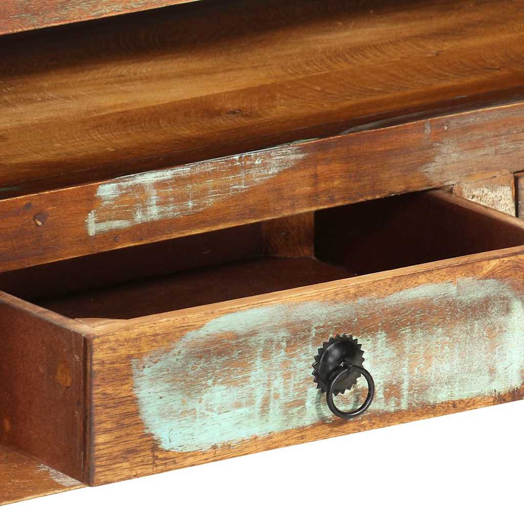 337063 vidaXL TV Cabinet Multicolour 110x30x40 cm Solid Reclaimed Wood