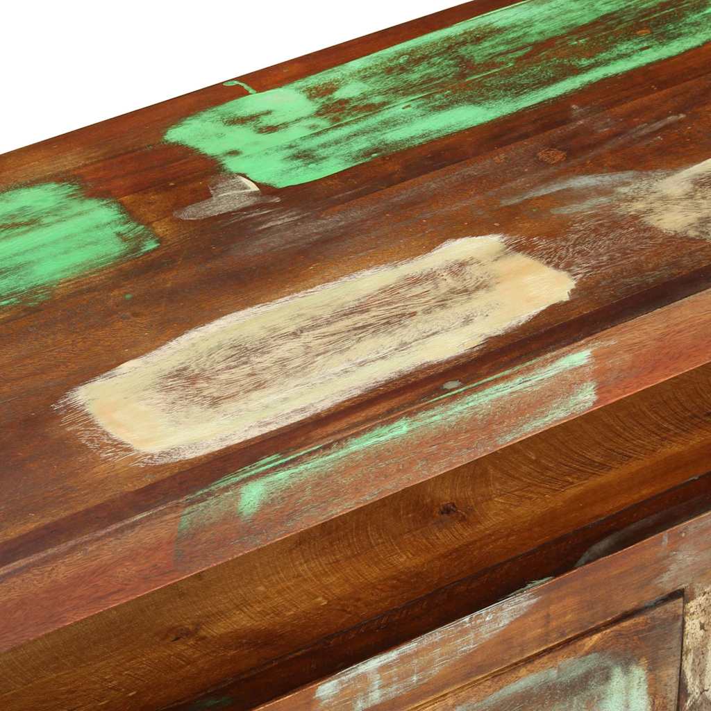 337063 vidaXL TV Cabinet Multicolour 110x30x40 cm Solid Reclaimed Wood
