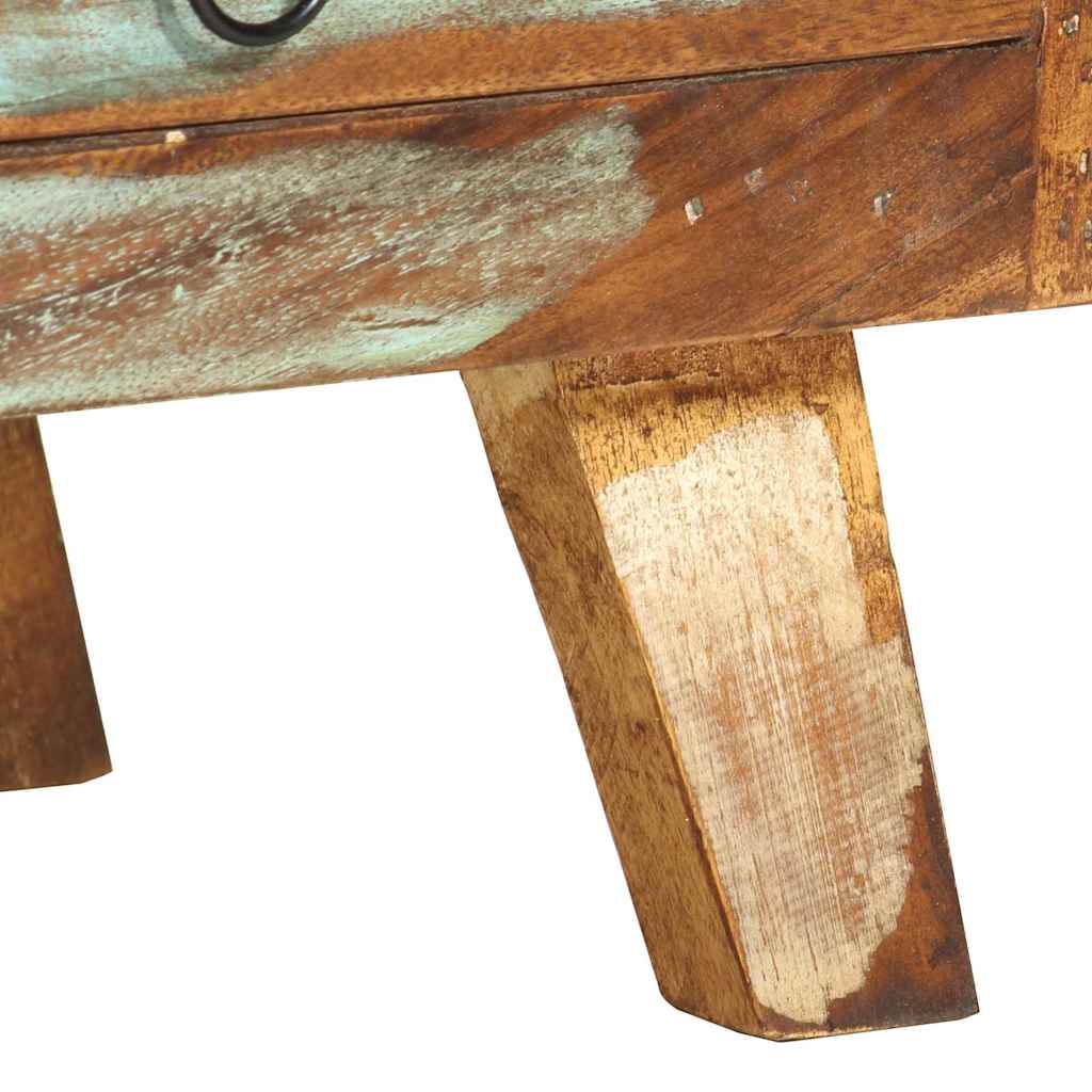 337063 vidaXL TV Cabinet Multicolour 110x30x40 cm Solid Reclaimed Wood