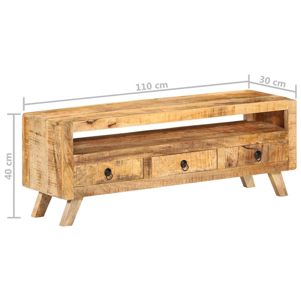 337064 vidaXL TV Cabinet 110x30x40 cm Solid Mango Wood