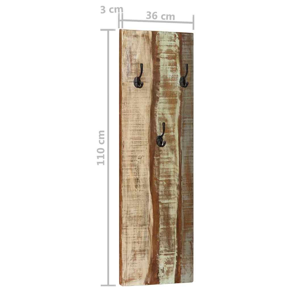 337067 vidaXL Wall-mounted Coat Racks 2 pcs 36x3x110 cm Solid Reclaimed Wood