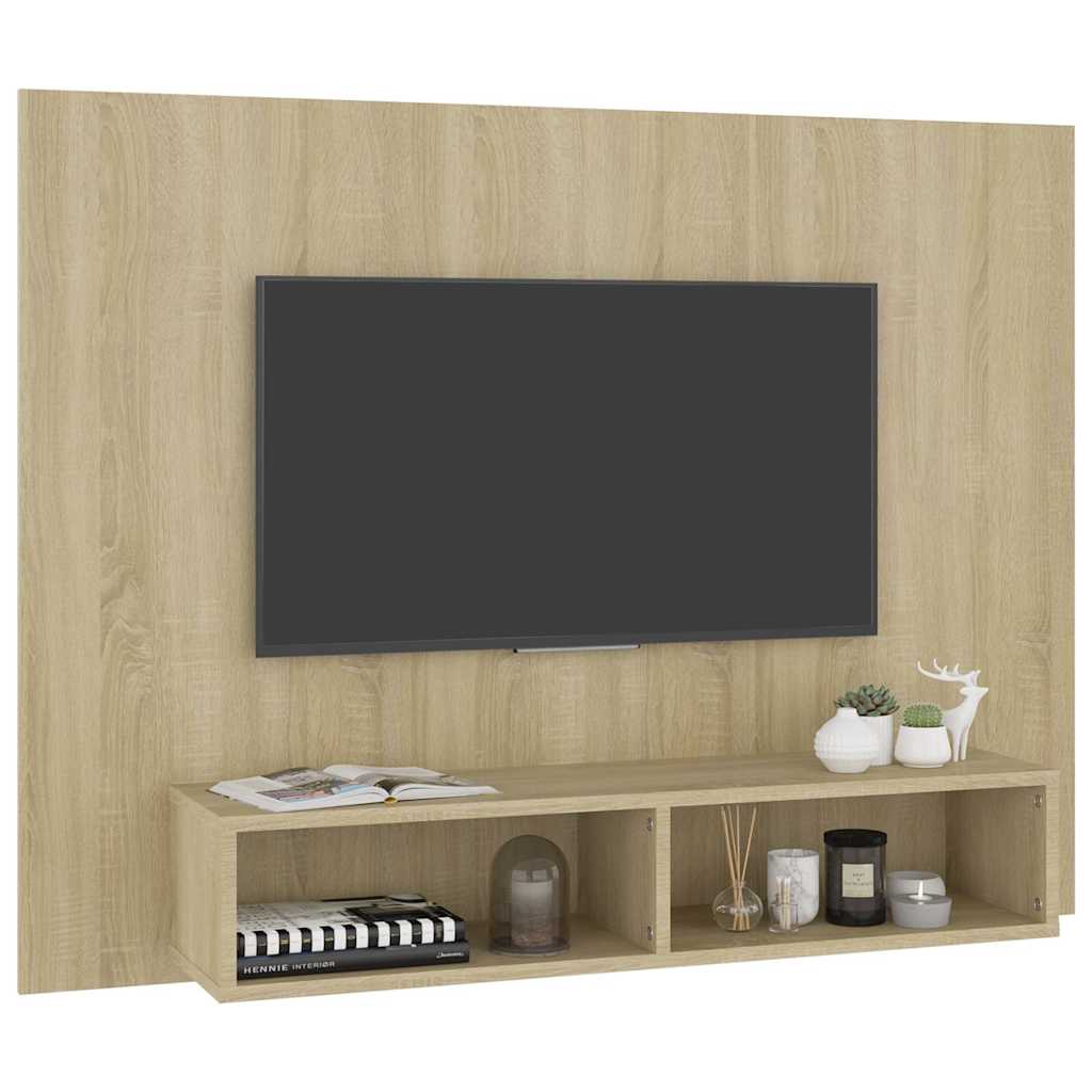 808272 vidaXL Wall TV Cabinet Sonoma Oak 120x23,5x90 cm Engineered Wood