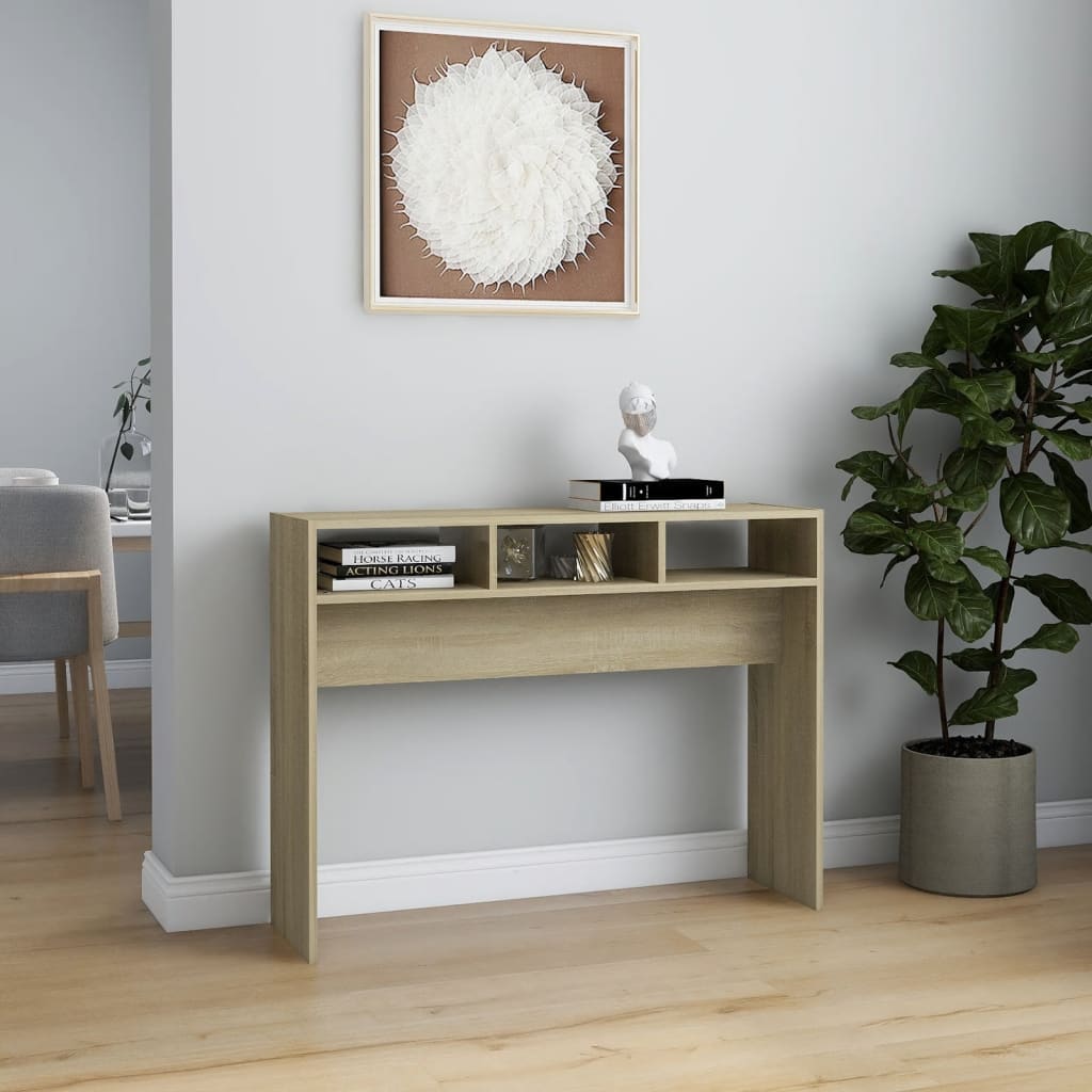808308 vidaXL Console Table Sonoma Oak 105x30x80 cm Engineered Wood