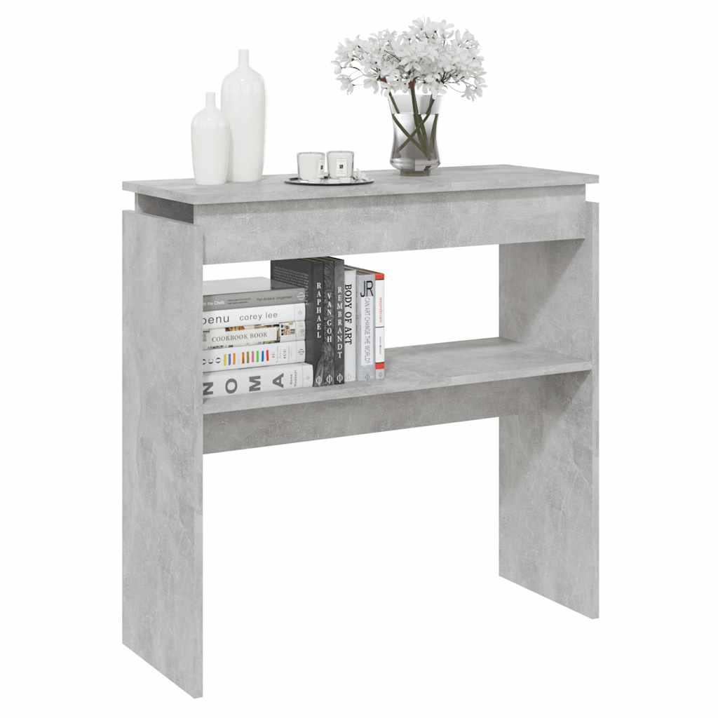 808318 vidaXL Console Table Concrete Grey 80x30x80 cm Engineered Wood