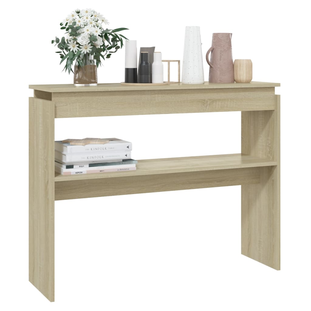 808326 vidaXL Console Table Sonoma Oak 102x30x80 cm Engineered Wood