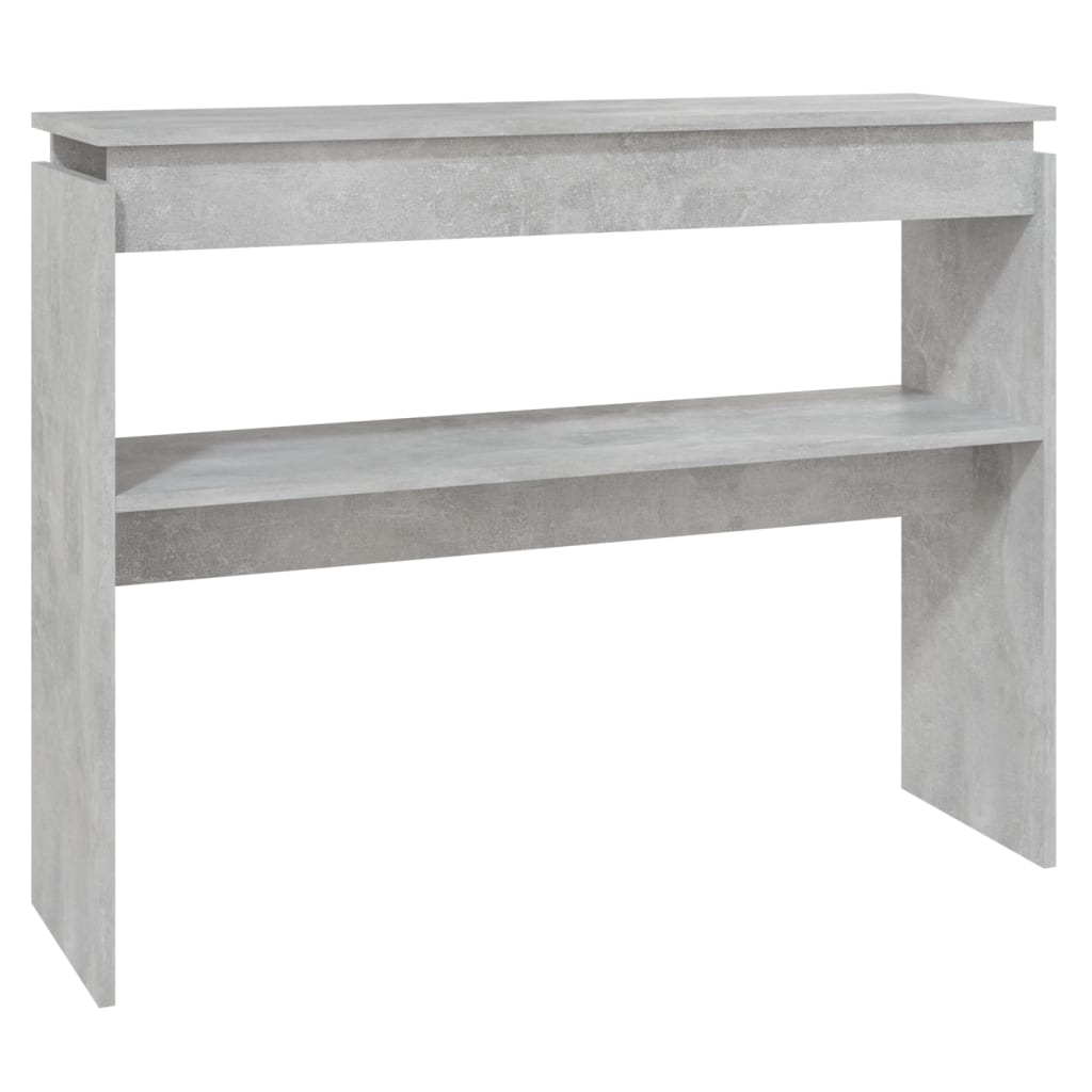 808327 vidaXL Console Table Concrete Grey 102x30x80 cm Engineered Wood