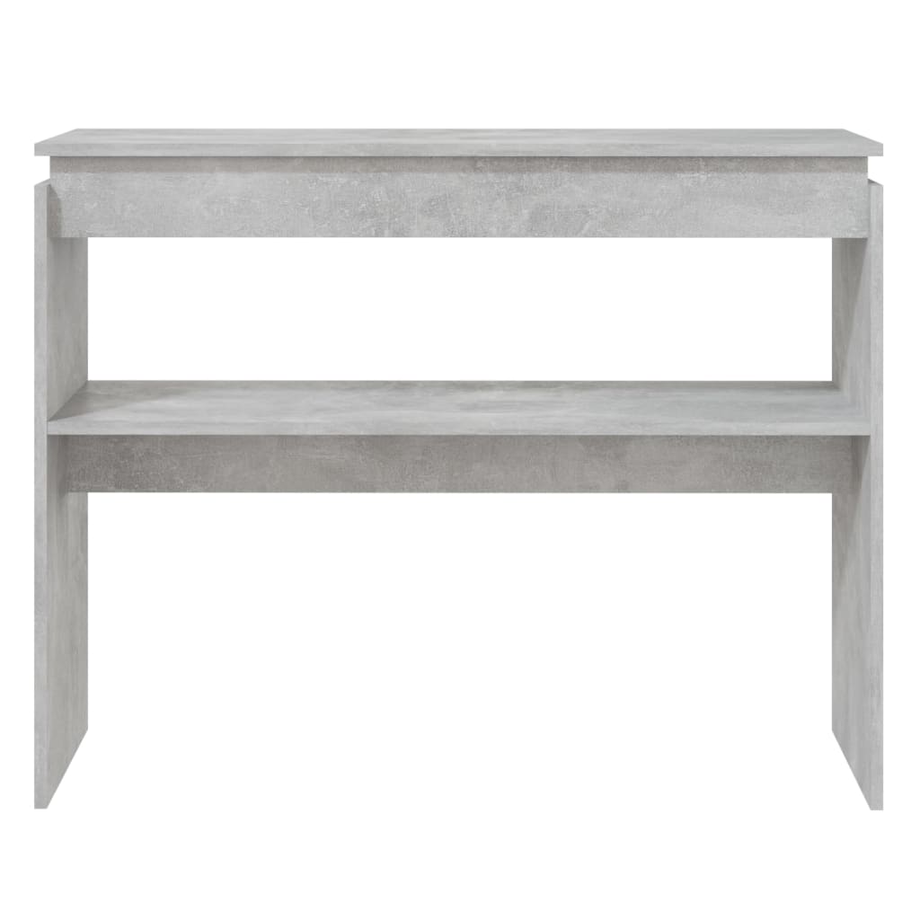 808327 vidaXL Console Table Concrete Grey 102x30x80 cm Engineered Wood