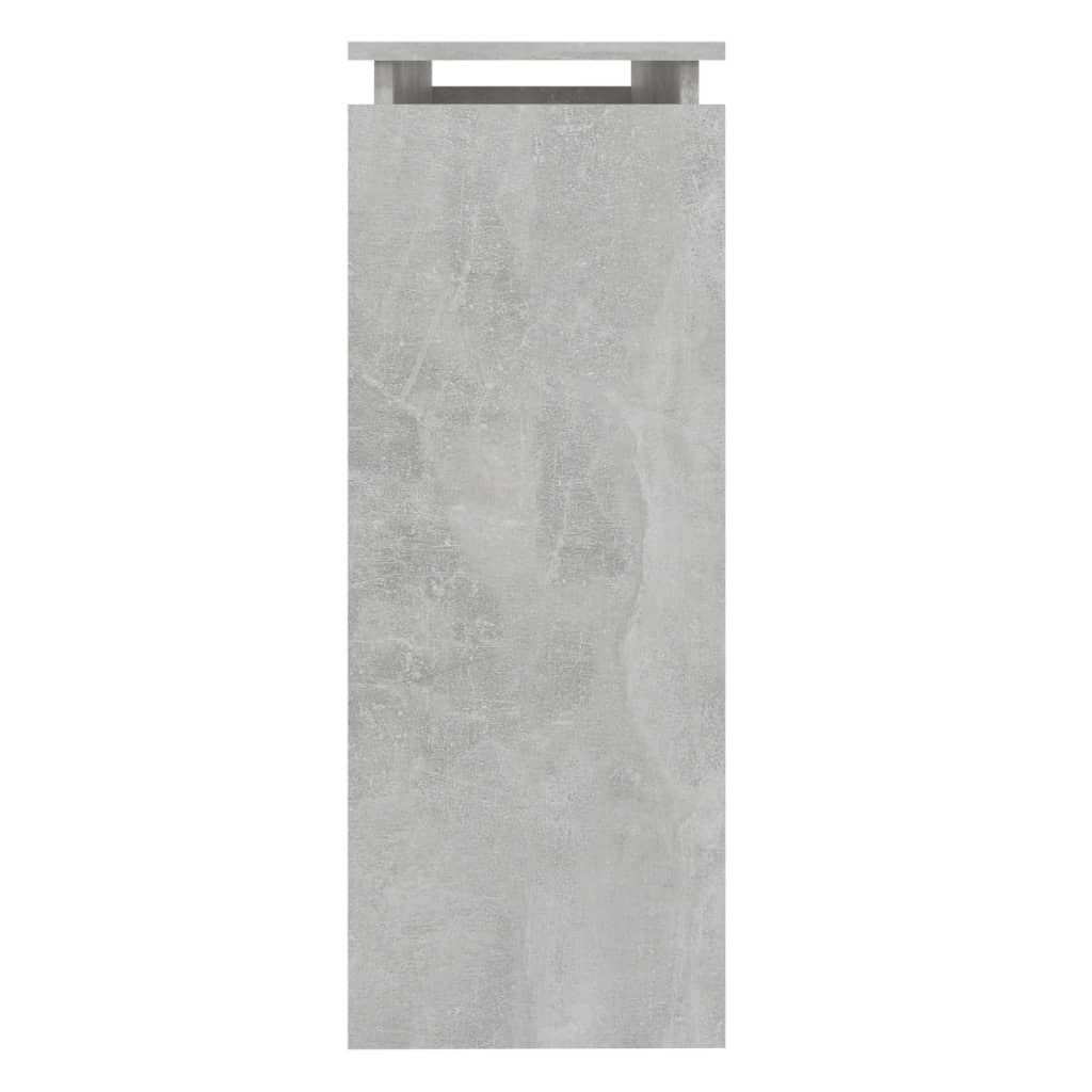 808327 vidaXL Console Table Concrete Grey 102x30x80 cm Engineered Wood