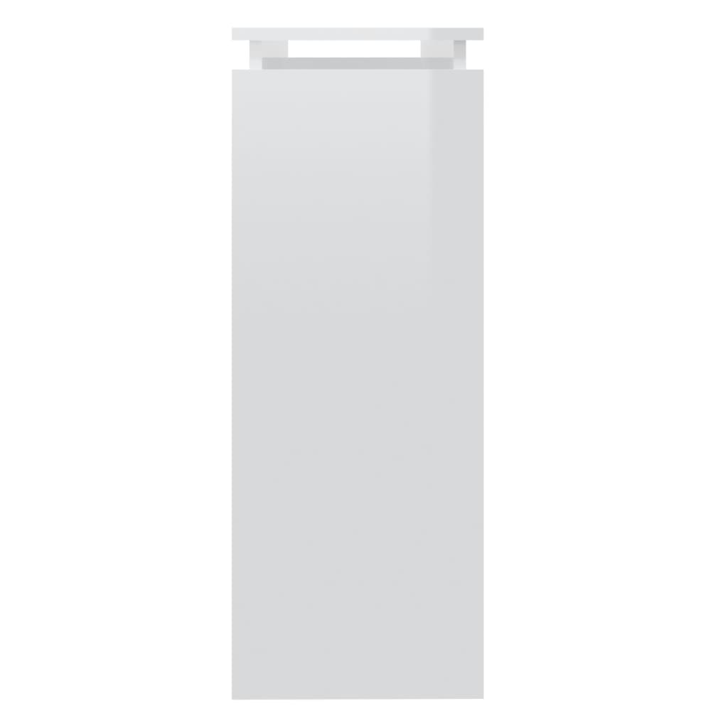 808329 vidaXL Console Table High Gloss White 102x30x80 cm Engineered Wood