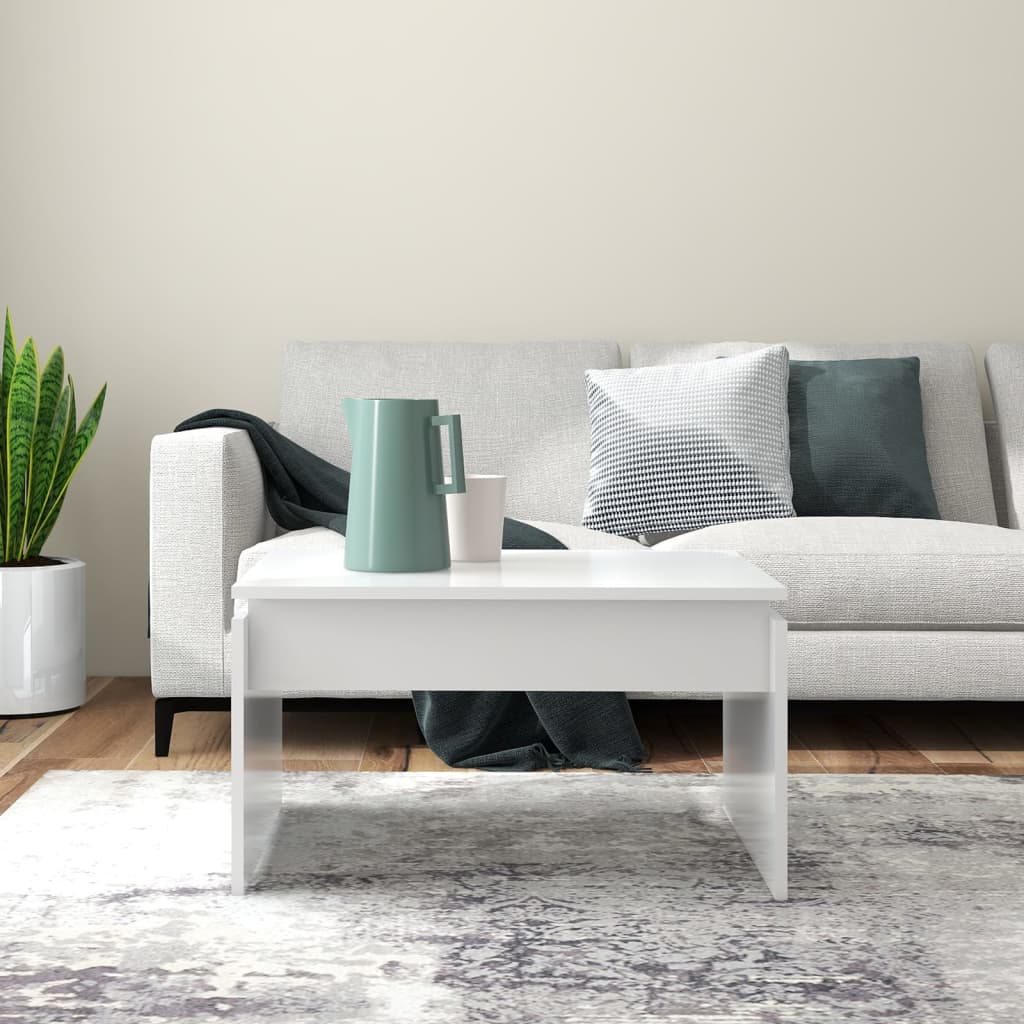 808332 vidaXL Coffee Table White 68x50x38 cm Engineered Wood