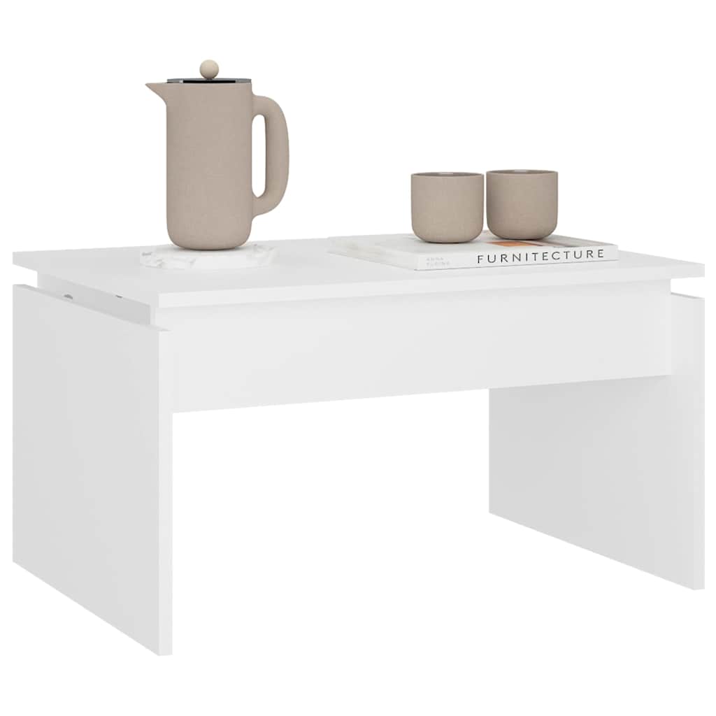 808332 vidaXL Coffee Table White 68x50x38 cm Engineered Wood