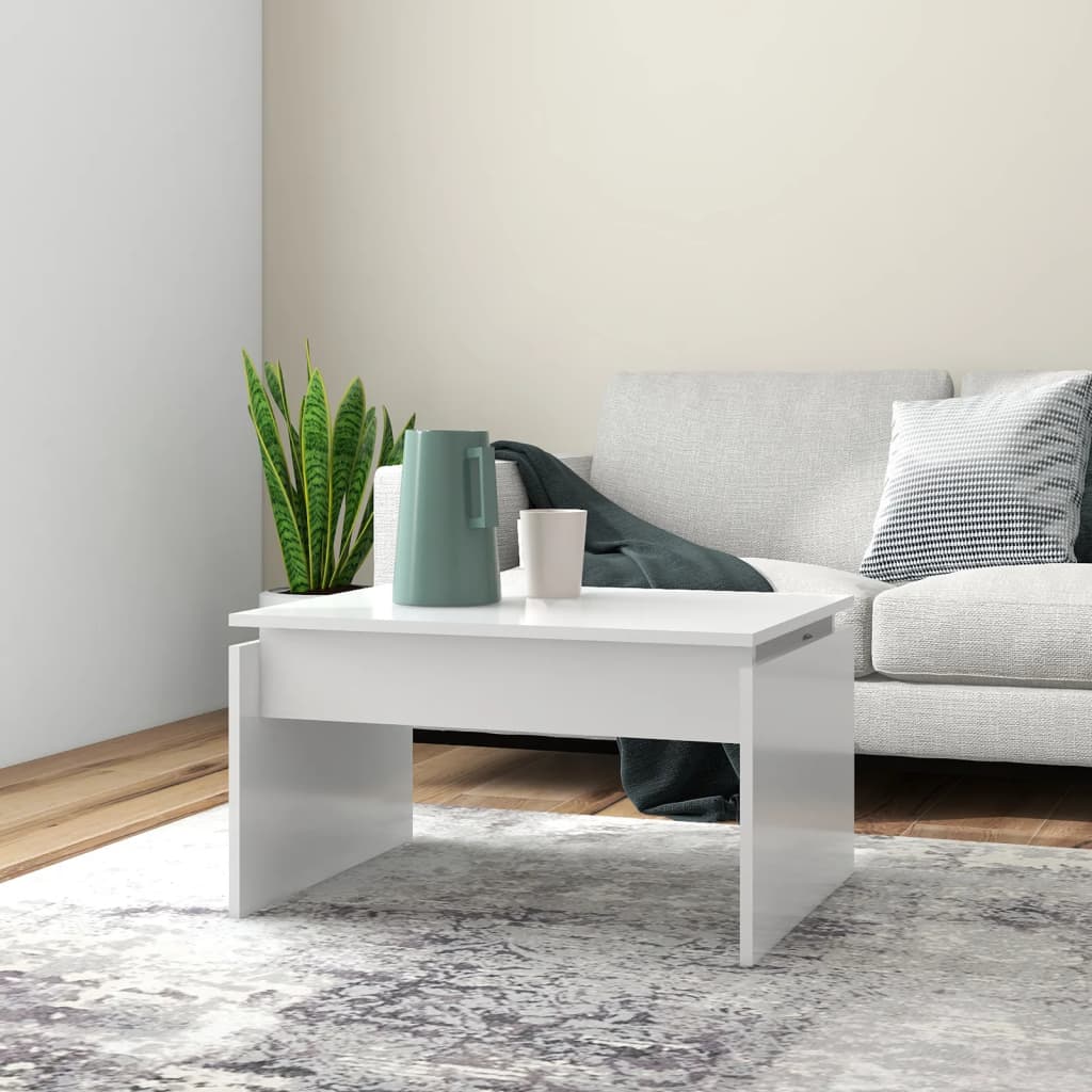 808332 vidaXL Coffee Table White 68x50x38 cm Engineered Wood