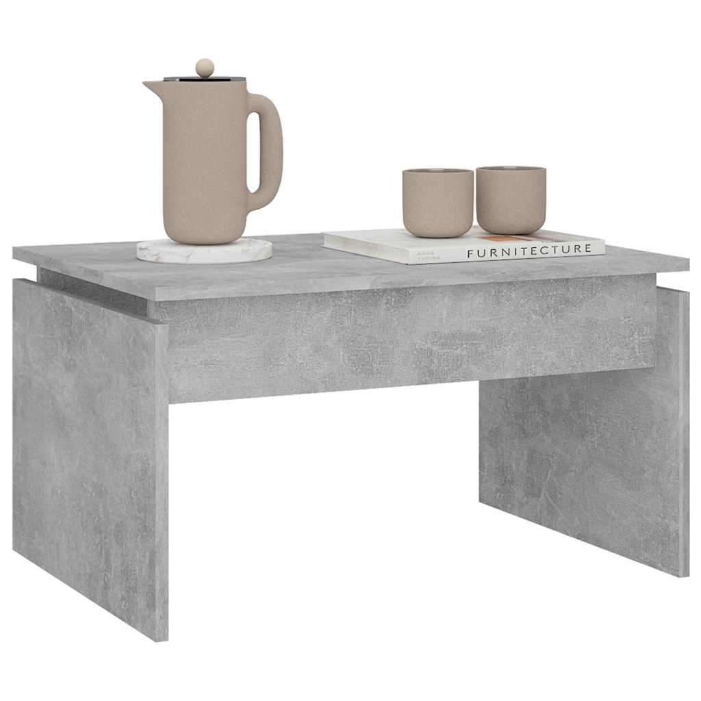 808336 vidaXL Coffee Table Concrete Grey 68x50x38 cm Engineered Wood