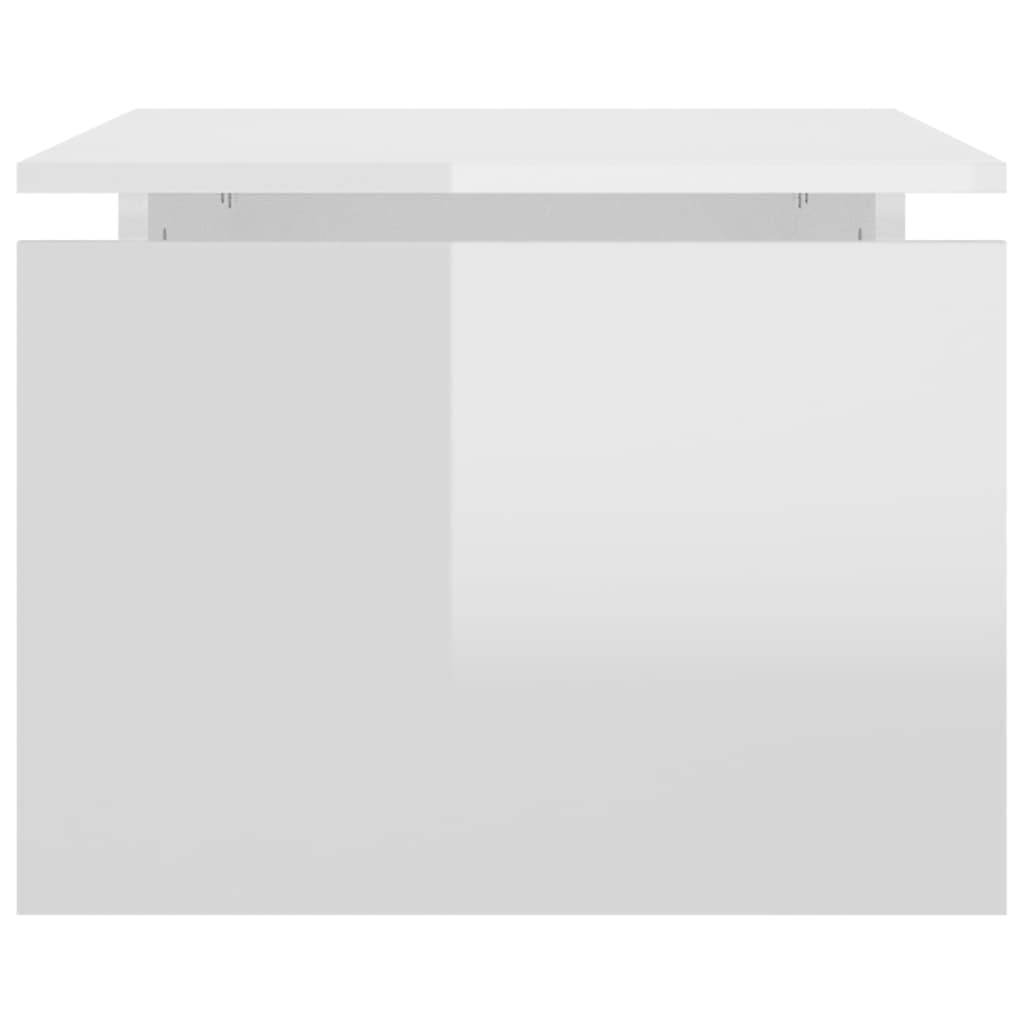 808338 vidaXL Coffee Table High Gloss White 68x50x38 cm Engineered Wood