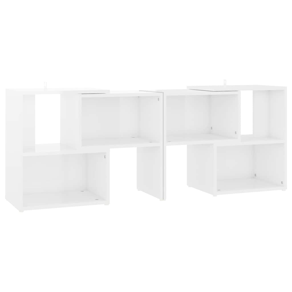 808356 vidaXL TV Cabinet High Gloss White 104x30x52 cm Engineered Wood