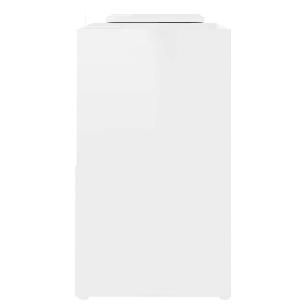 808356 vidaXL TV Cabinet High Gloss White 104x30x52 cm Engineered Wood