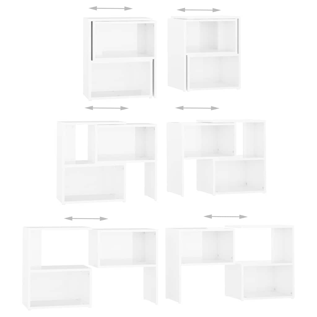 808356 vidaXL TV Cabinet High Gloss White 104x30x52 cm Engineered Wood
