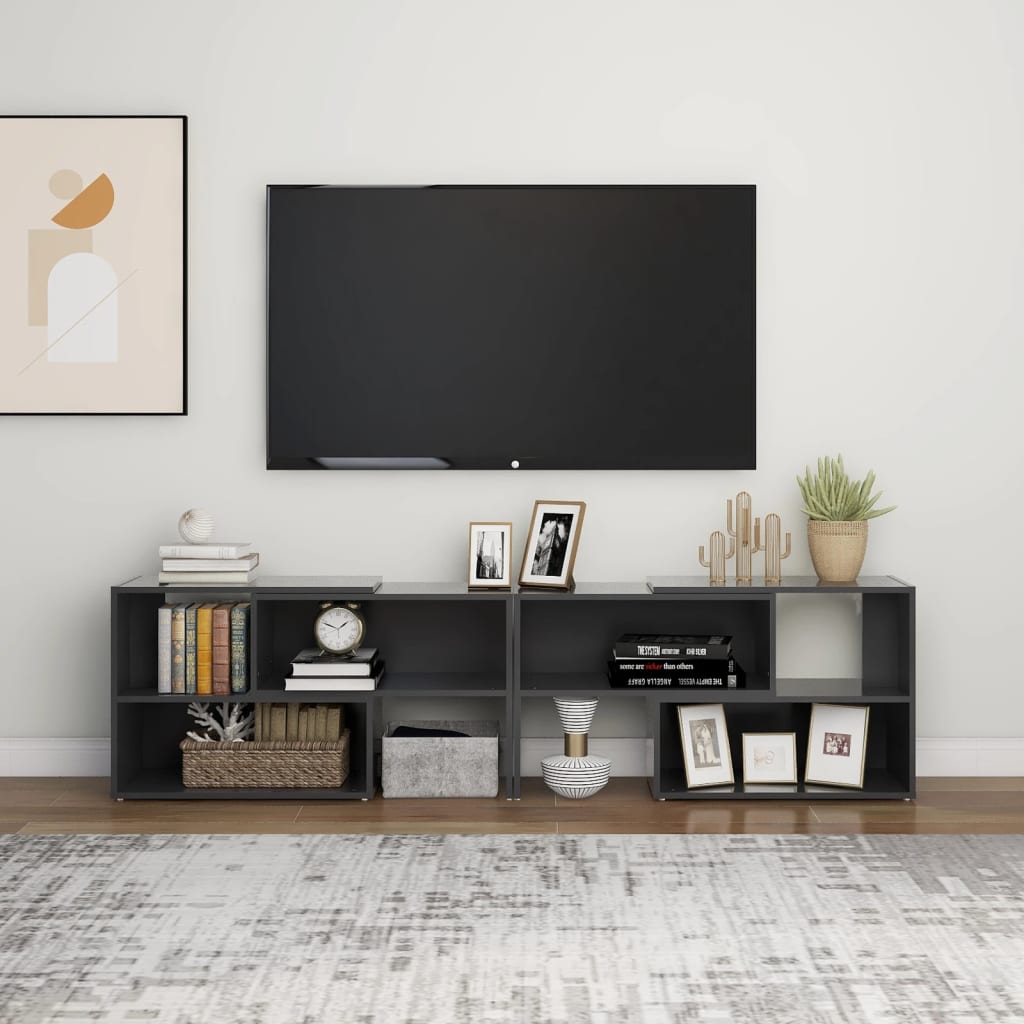 vidaXL TV Cabinet Grey 149x30x52 cm Engineered Wood