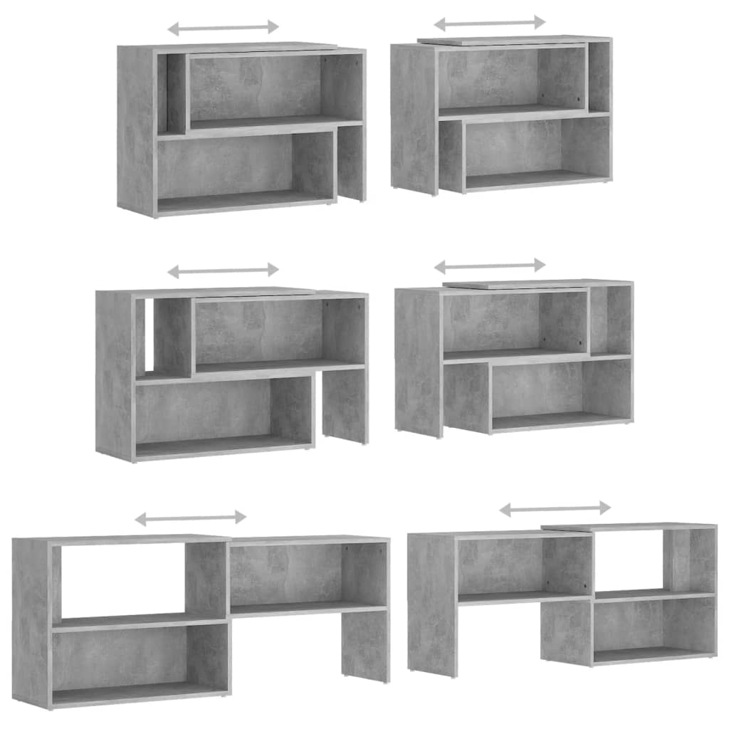 vidaXL TV Cabinet Concrete Grey 149x30x52 cm Engineered Wood