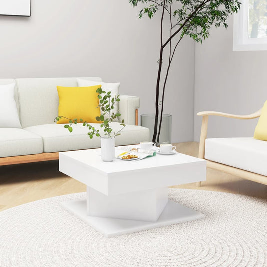Coffee Table | White | Engineered wood | 57 x 57 x 30 cm | Coffee Table