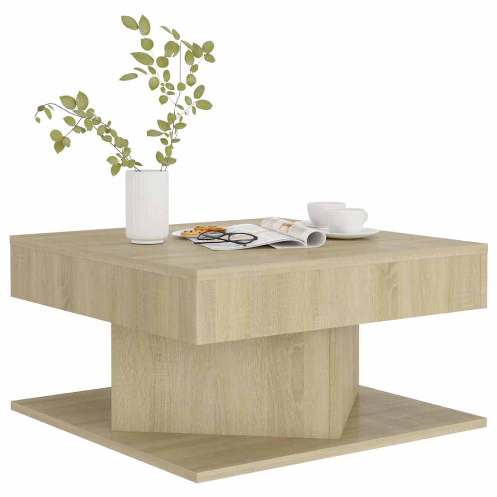 808371 vidaXL Coffee Table Sonoma Oak 57x57x30 cm Engineered Wood