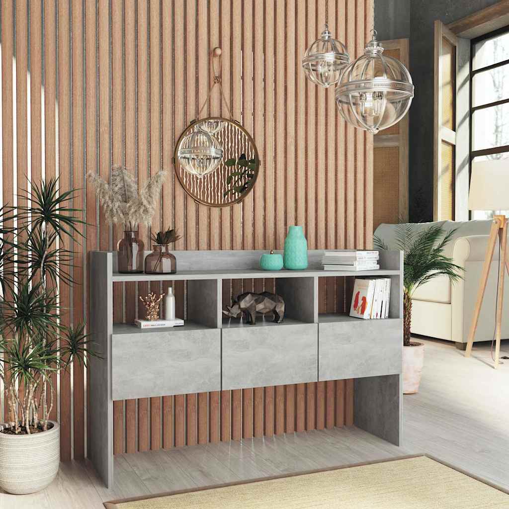 808381 vidaXL Sideboard Concrete Grey 105x30x70 cm Engineered Wood