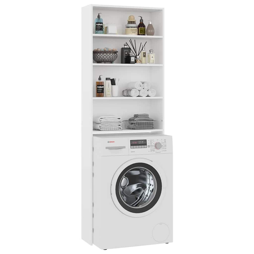 808404 vidaXL Washing Machine Cabinet White 64x24x190 cm