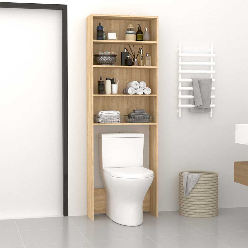 808407 vidaXL Washing Machine Cabinet Sonoma Oak 64x24x190 cm