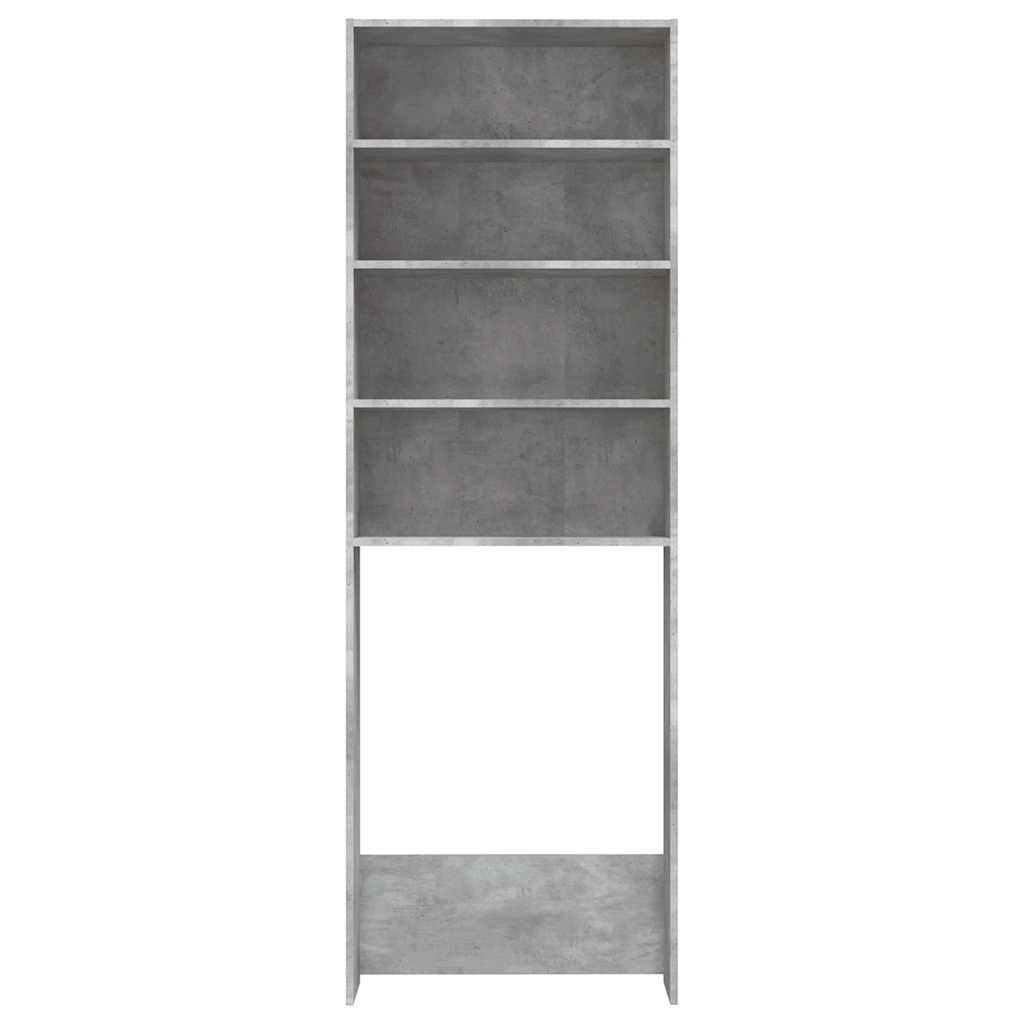 808408 vidaXL Washing Machine Cabinet Concrete Grey 64x24x190 cm