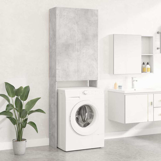 Washing Machine Cabinet Concrete Grey 64x25,5x190 cm