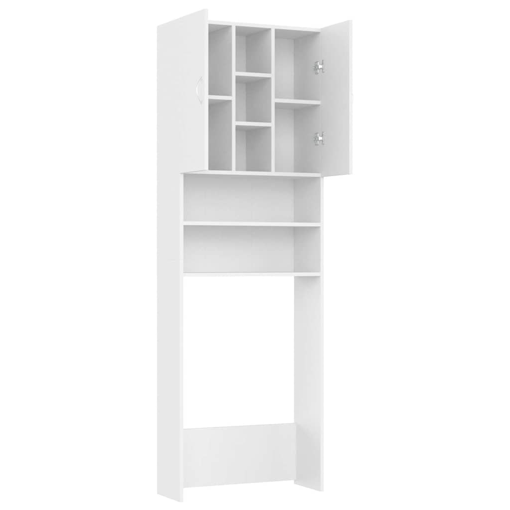 808422 vidaXL Washing Machine Cabinet White 64x25,5x190 cm
