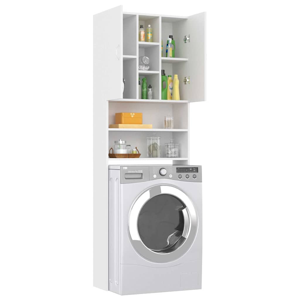 808422 vidaXL Washing Machine Cabinet White 64x25,5x190 cm