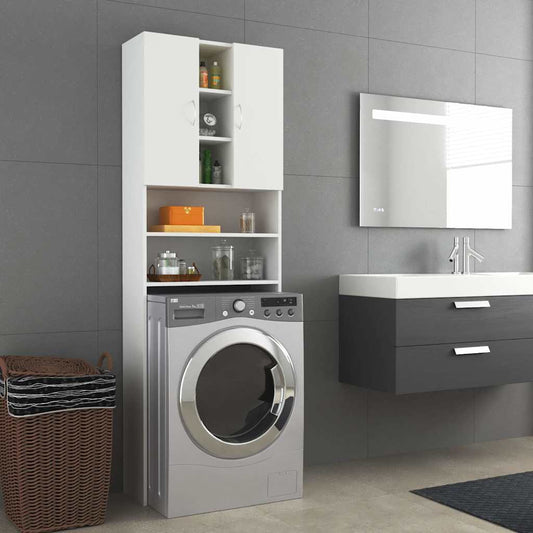 808422 vidaXL Washing Machine Cabinet White 64x25,5x190 cm